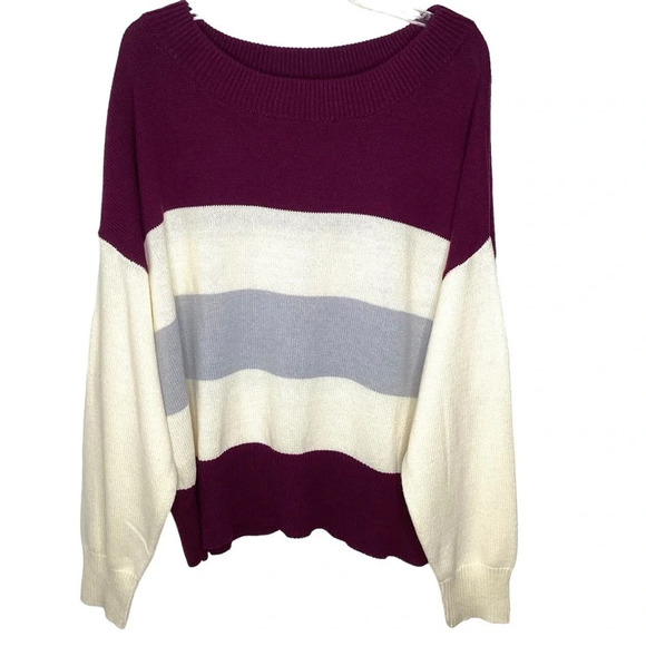 Lucky Sweater Women Sz XX L Red Cream NWT - Picture 4 of 10